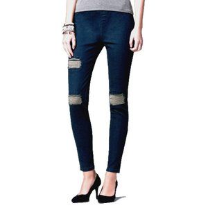 Simply Vera Vera Wang Ripped Women's Blue Denim Jeans Leggings- Size Small 29X29